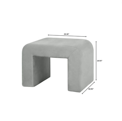 Vint Modern Bench Upholstered in Velvet Boucle With Padded Foam Seat - Elax Furniture