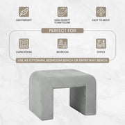 Vint Modern Bench Upholstered in Velvet Boucle With Padded Foam Seat - Elax Furniture