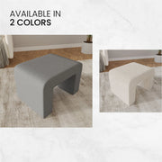 Vint Modern Bench Upholstered in Velvet Boucle With Padded Foam Seat - Elax Furniture