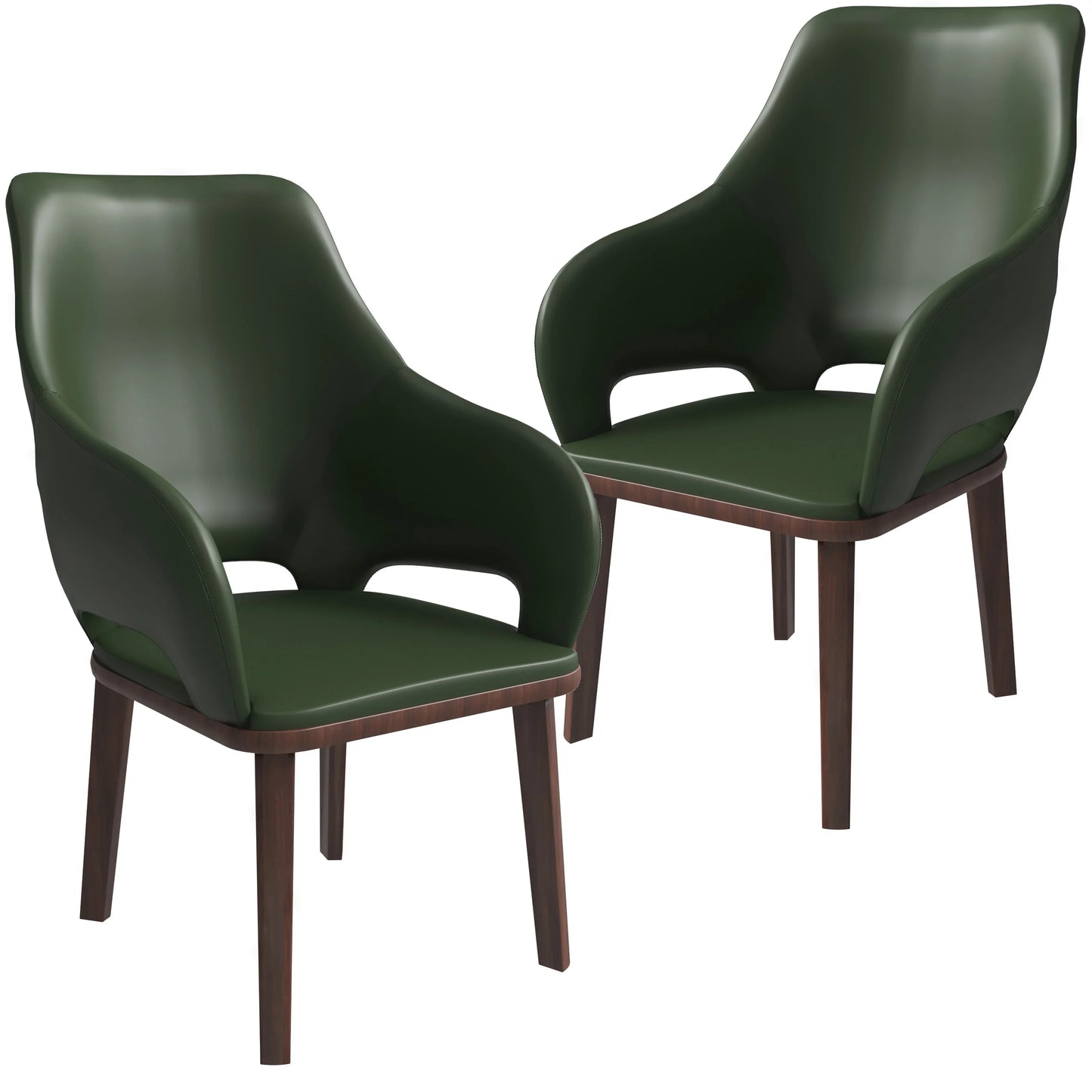 Vivara Dining Chair Upholstered in Leather with Rubberwood Base - Elax Furniture
