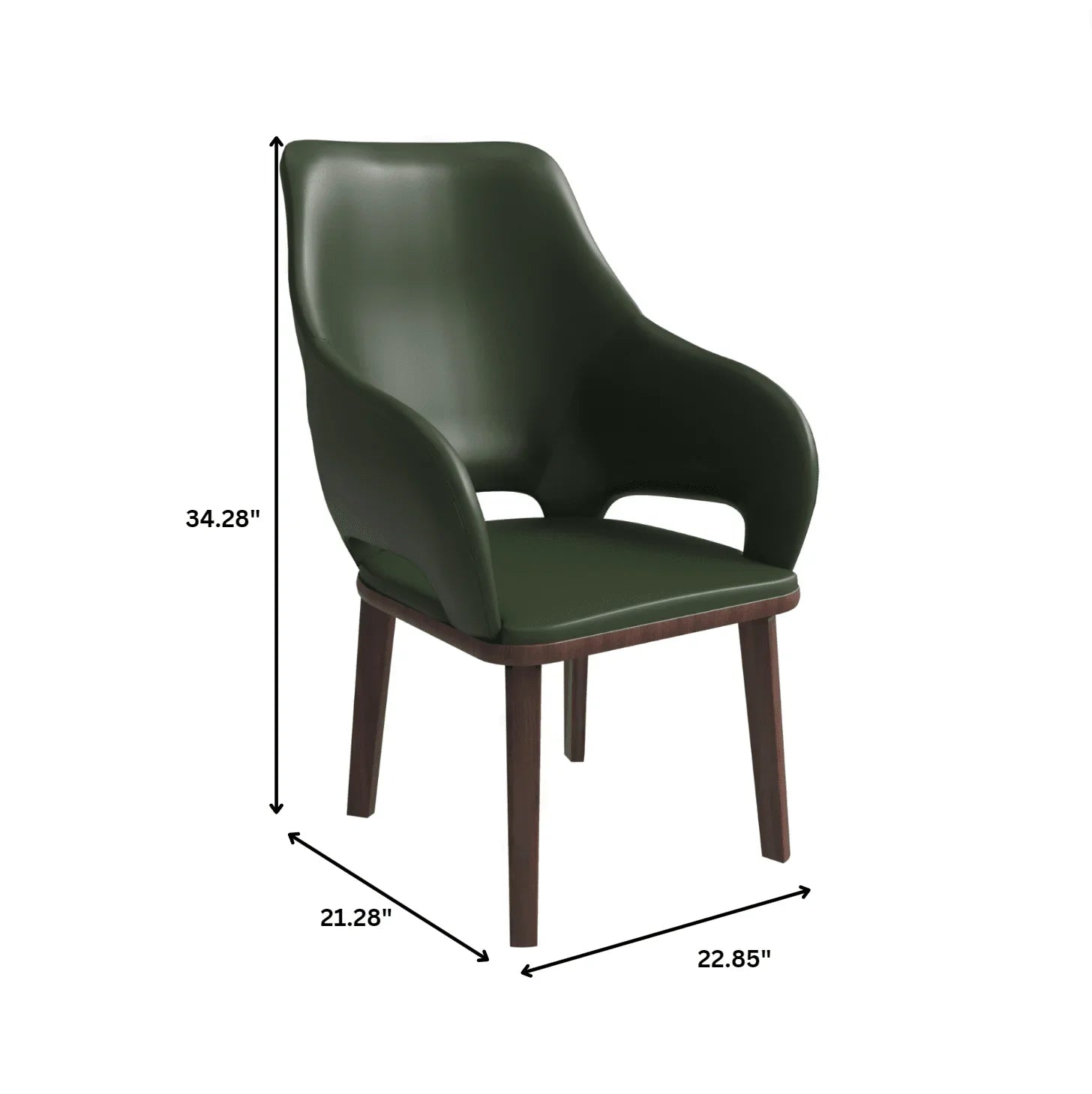 Vivara Dining Chair Upholstered in Leather with Rubberwood Base - Elax Furniture