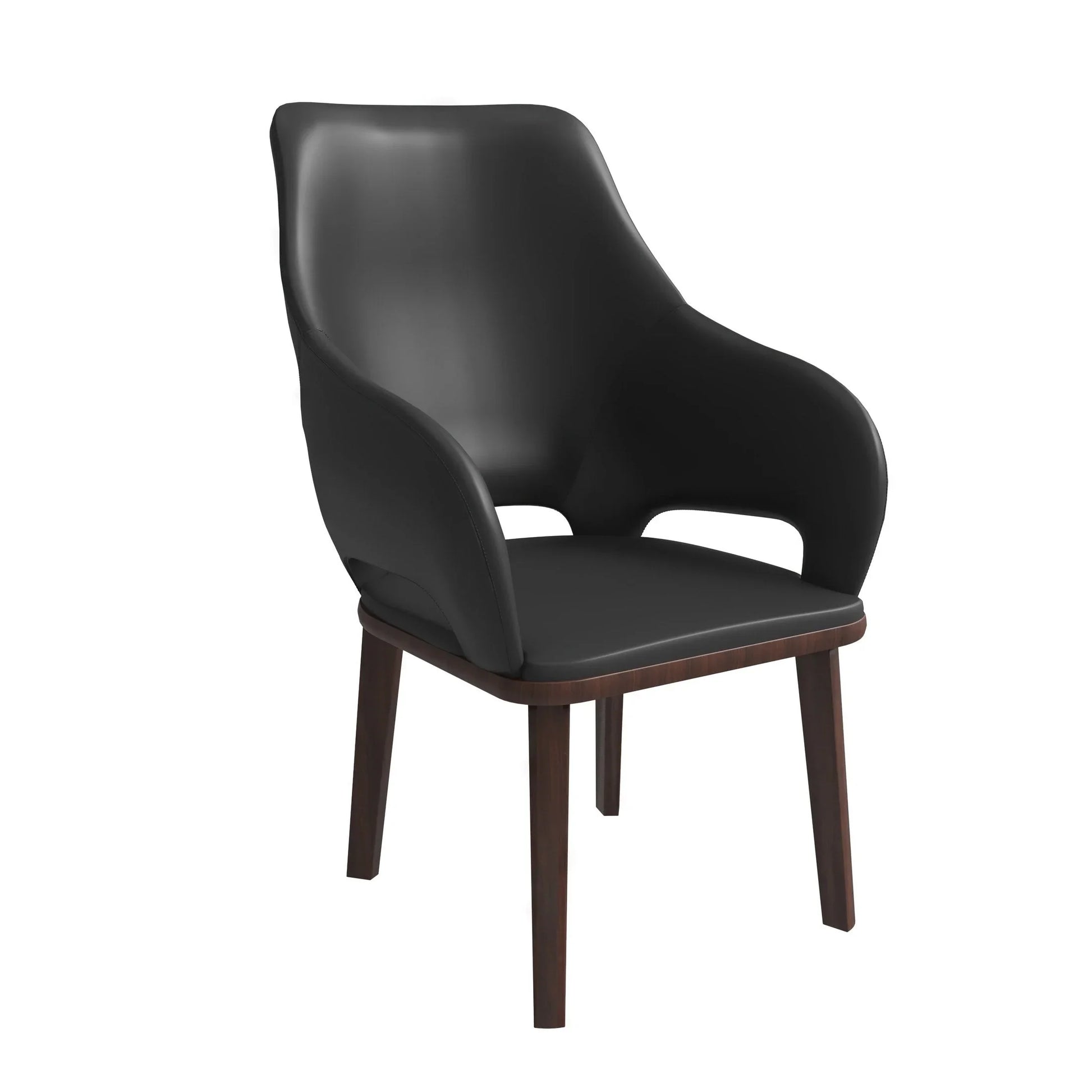 Vivara Dining Chair Upholstered in Leather with Rubberwood Base - Elax Furniture
