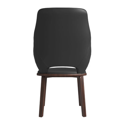 Vivara Dining Chair Upholstered in Leather with Rubberwood Base - Elax Furniture