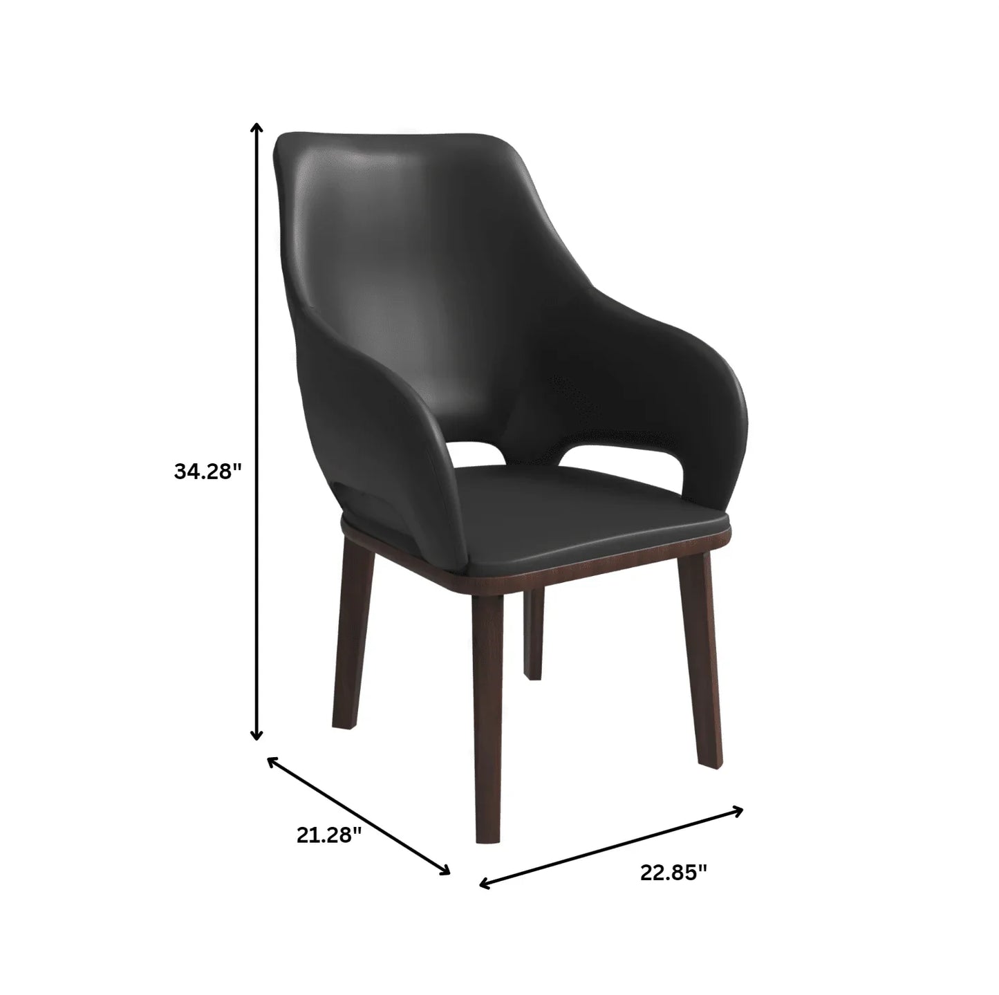 Vivara Dining Chair Upholstered in Leather with Rubberwood Base - Elax Furniture