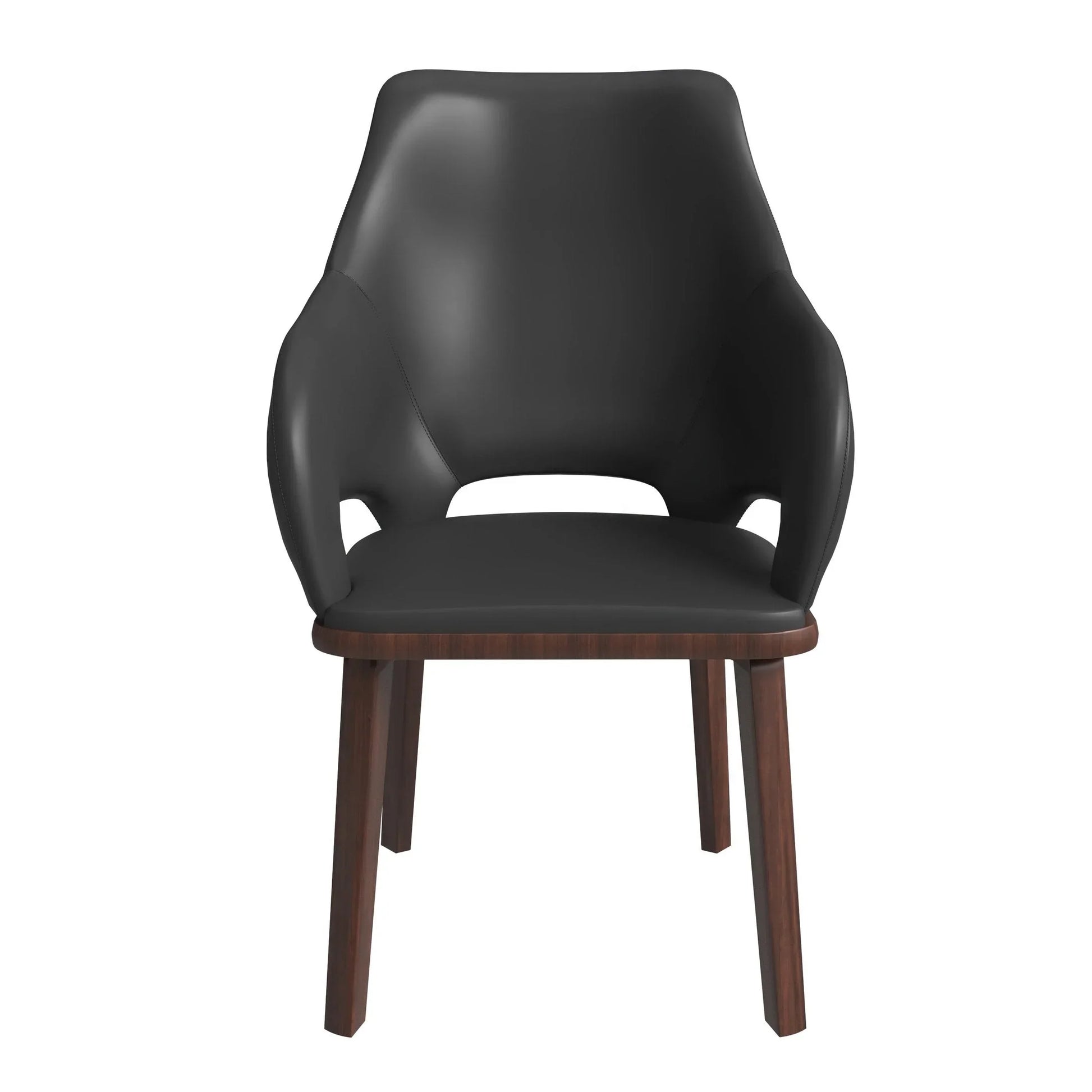 Vivara Dining Chair Upholstered in Leather with Rubberwood Base - Elax Furniture