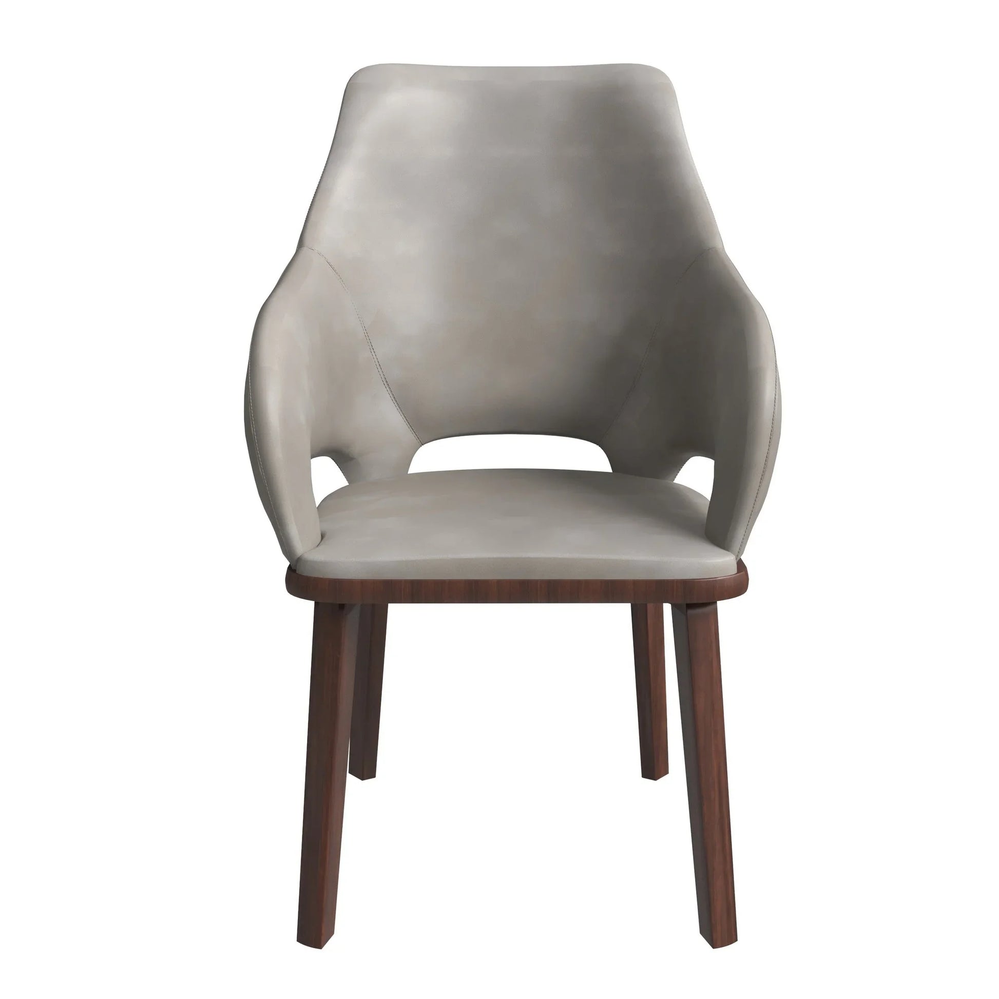 Vivara Dining Chair Upholstered in Leather with Rubberwood Base - Elax Furniture