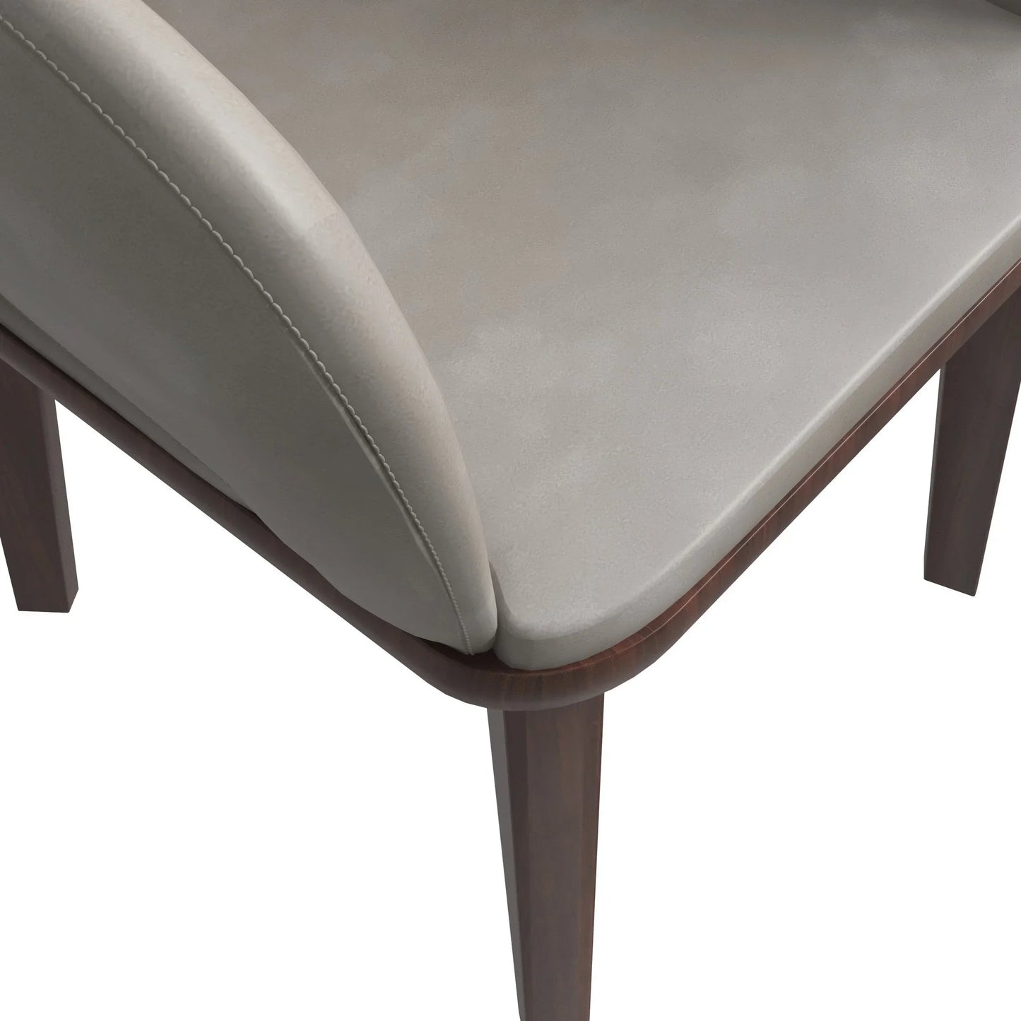 Vivara Dining Chair Upholstered in Leather with Rubberwood Base - Elax Furniture