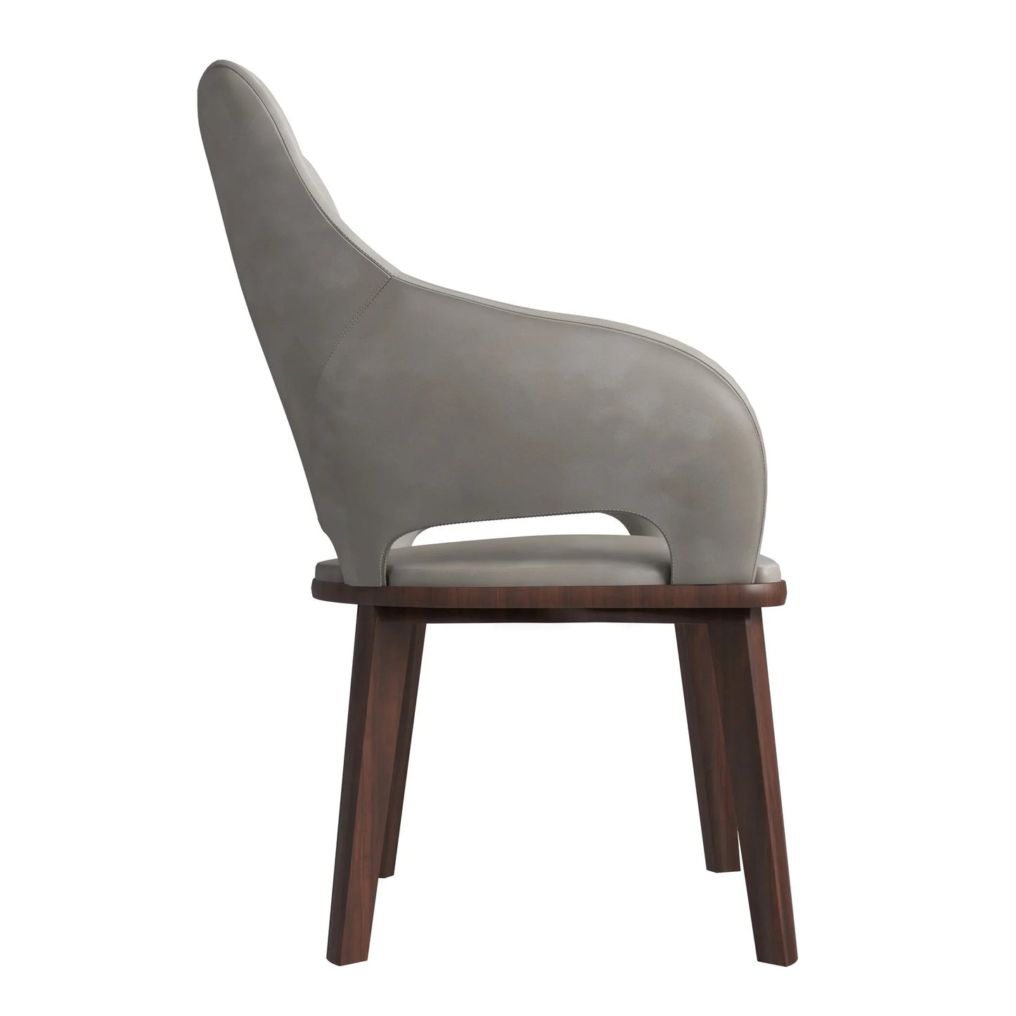 Vivara Dining Chair Upholstered in Leather with Rubberwood Base - Elax Furniture