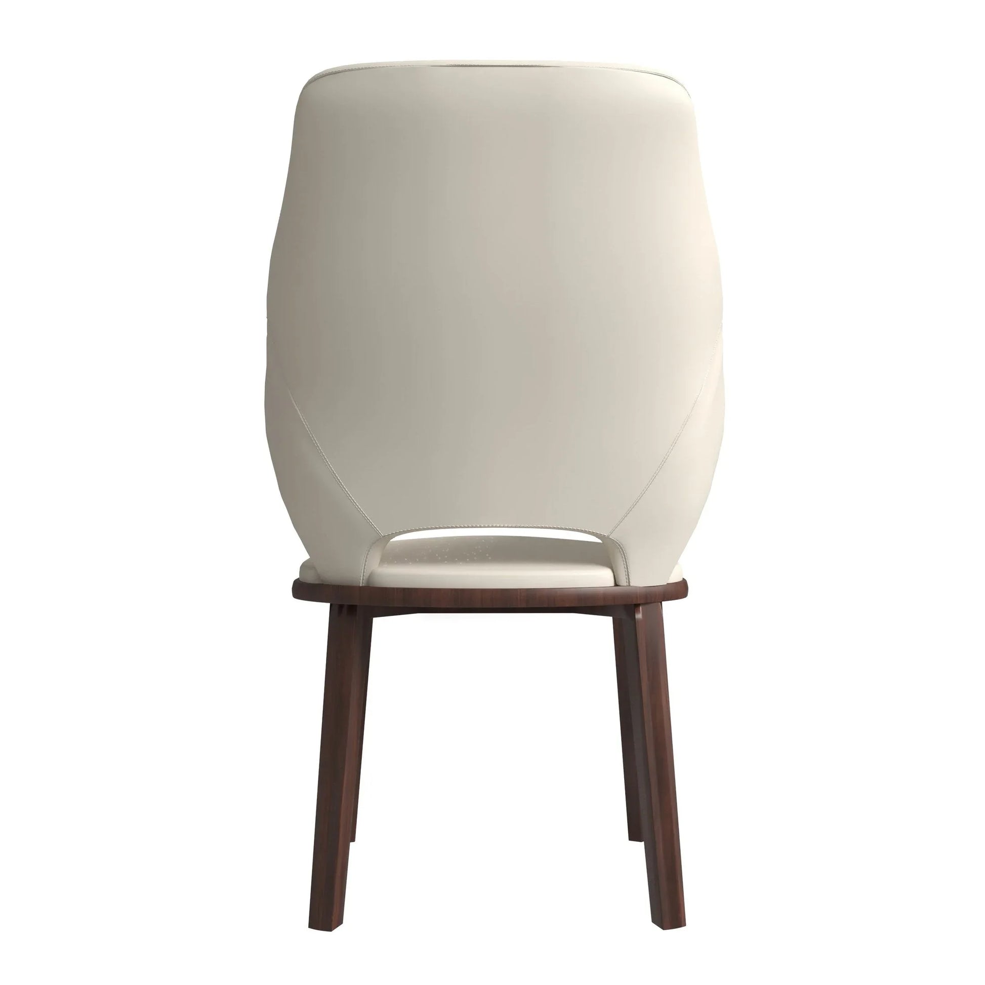 Vivara Dining Chair Upholstered in Leather with Rubberwood Base - Elax Furniture