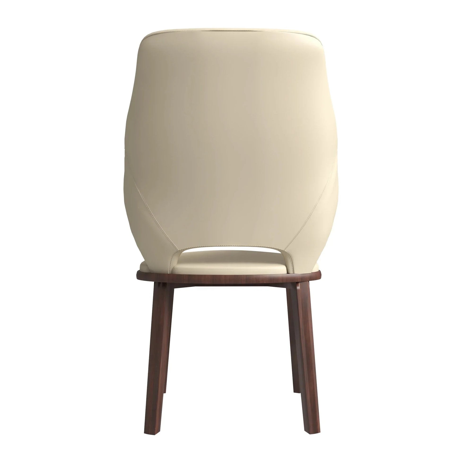 Vivara Dining Chair Upholstered in Leather with Rubberwood Base - Elax Furniture