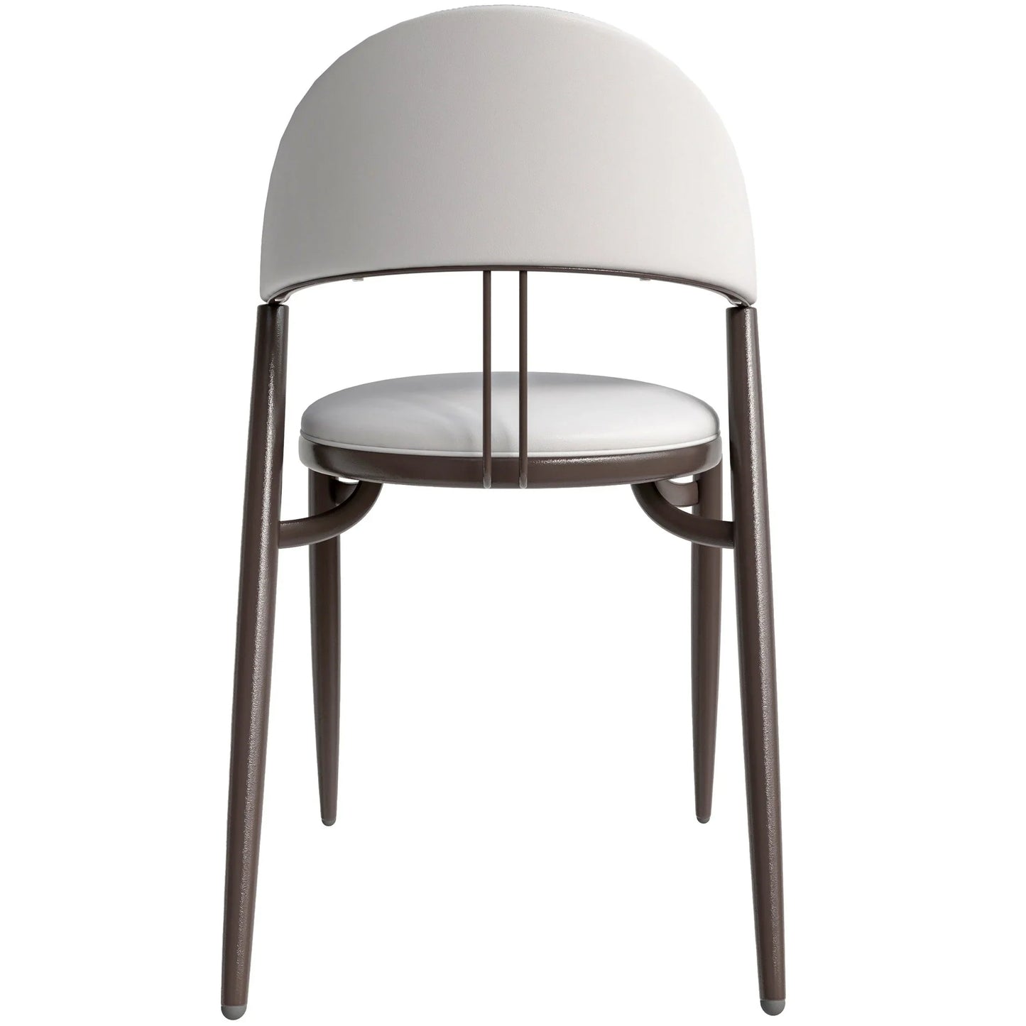 Venice Dining Chair Upholstered Leather in Iron With an Open Curved Back Design - Elax Furniture