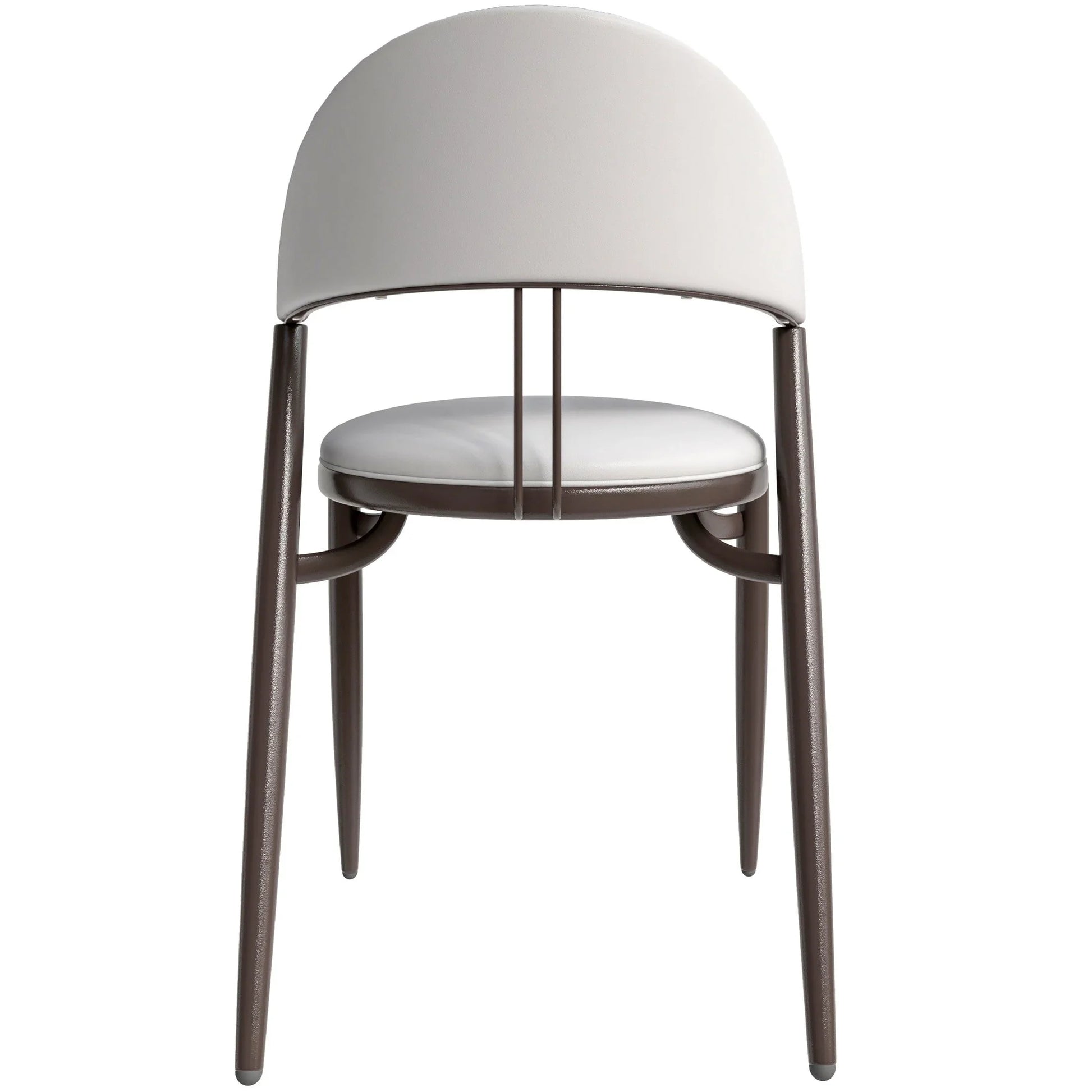 Venice Dining Chair Upholstered Leather in Iron With an Open Curved Back Design - Elax Furniture