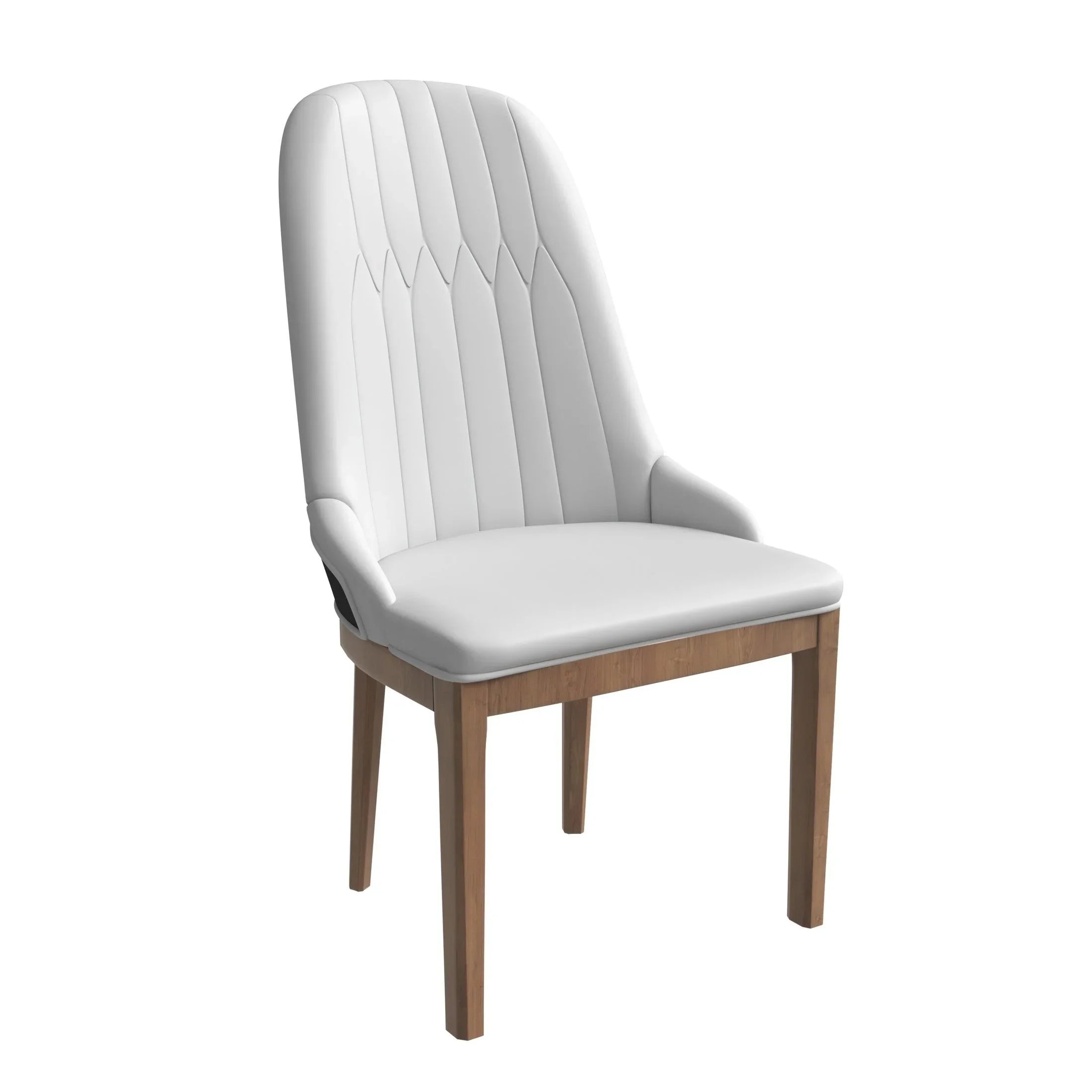 Verisma Dining Chair Upholstered in Leather with Diamond Stitching Back Design - Elax Furniture