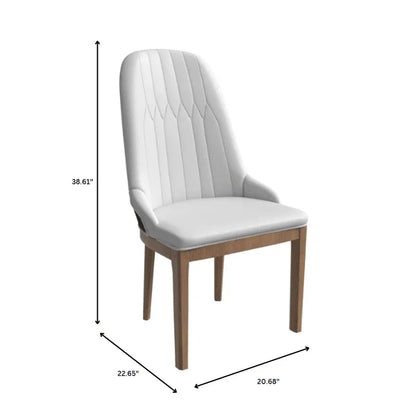 Verisma Dining Chair Upholstered in Leather with Diamond Stitching Back Design - Elax Furniture