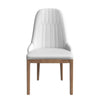 Verisma Dining Chair Upholstered in Leather with Diamond Stitching Back Design
