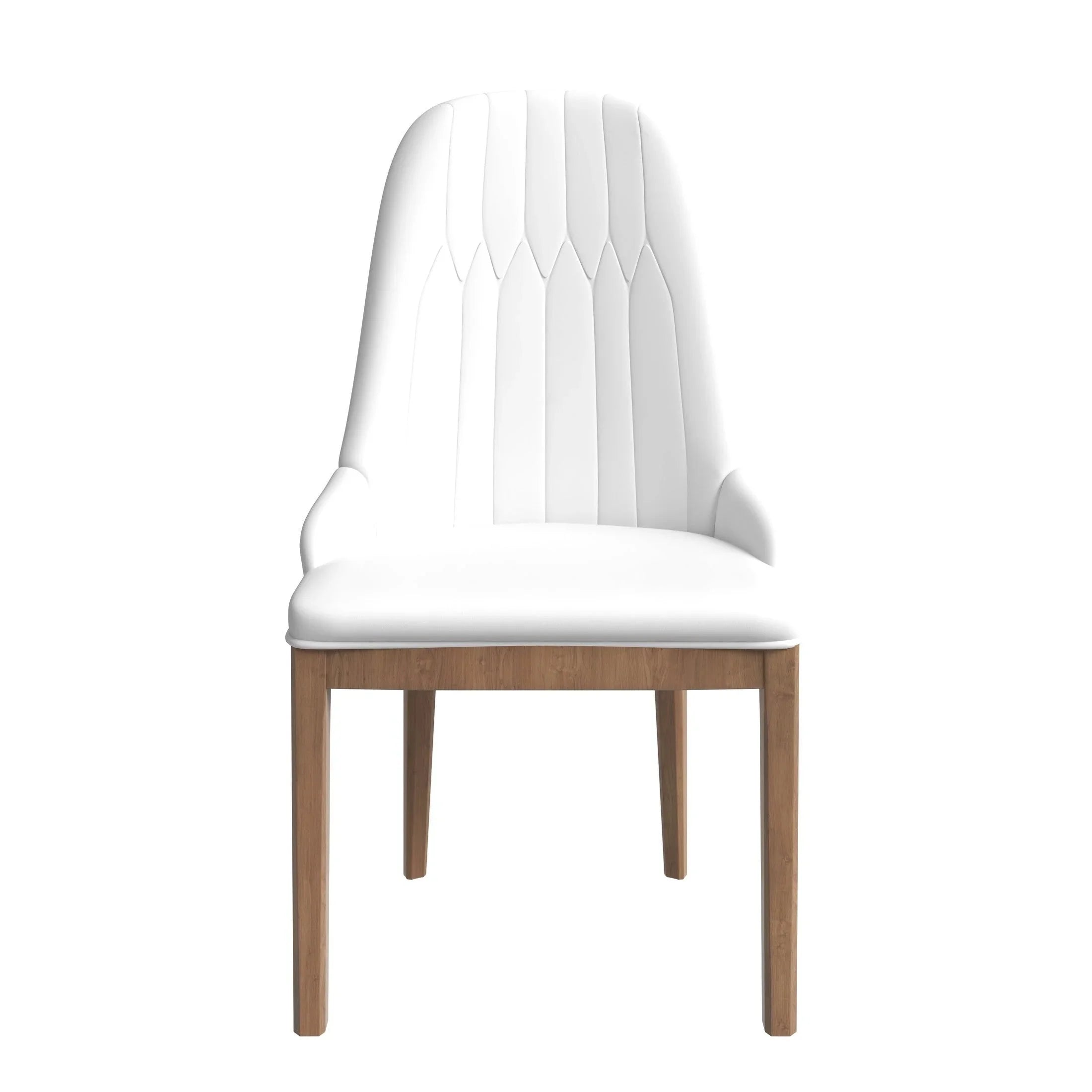 Verisma Dining Chair Upholstered in Leather with Diamond Stitching Back Design - Elax Furniture