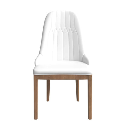 Verisma Dining Chair Upholstered in Leather with Diamond Stitching Back Design - Elax Furniture