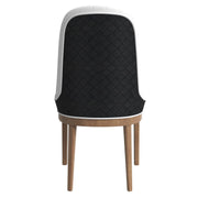 Verisma Dining Chair Upholstered in Leather with Diamond Stitching Back Design - Elax Furniture