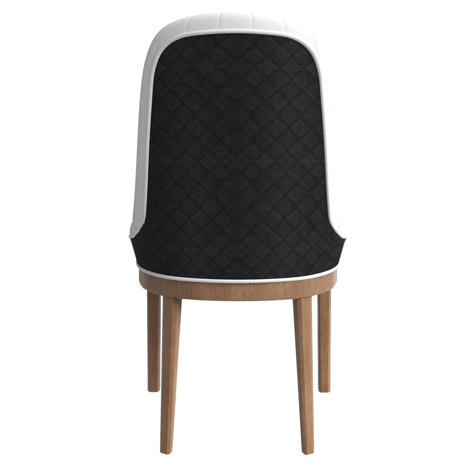 Verisma Dining Chair Upholstered in Leather with Diamond Stitching Back Design - Elax Furniture