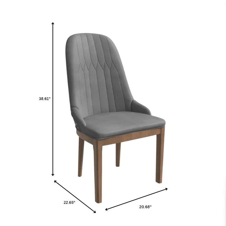 Verisma Dining Chair Upholstered in Leather with Diamond Stitching Back Design - Elax Furniture