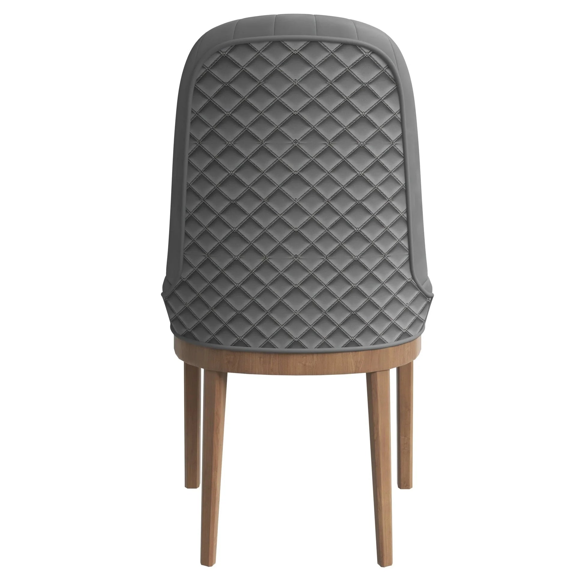 Verisma Dining Chair Upholstered in Leather with Diamond Stitching Back Design - Elax Furniture