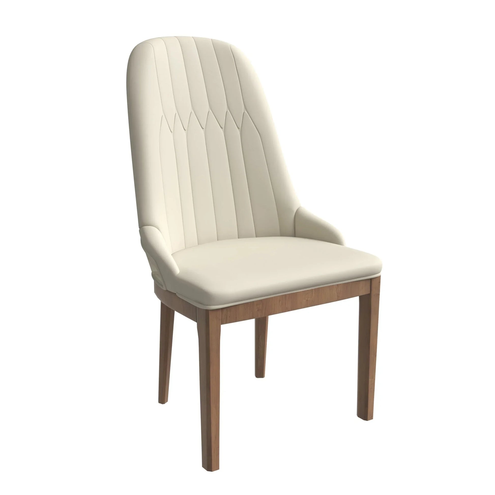 Verisma Dining Chair Upholstered in Leather with Diamond Stitching Back Design - Elax Furniture
