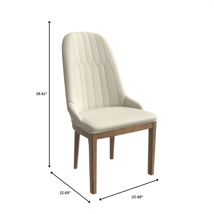 Verisma Dining Chair Upholstered in Leather with Diamond Stitching Back Design - Elax Furniture