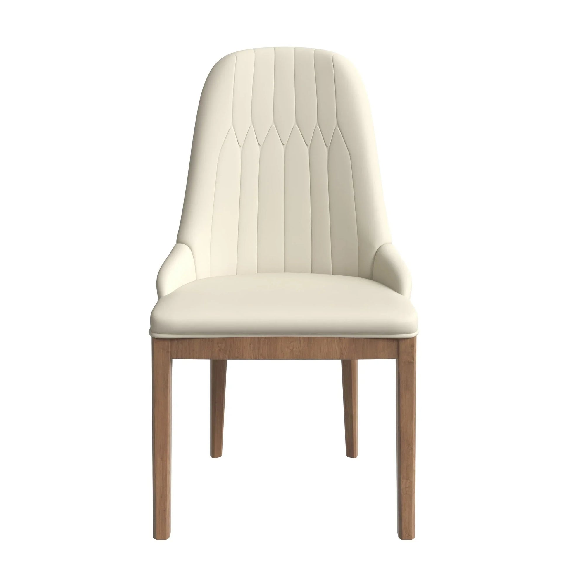 Verisma Dining Chair Upholstered in Leather with Diamond Stitching Back Design - Elax Furniture