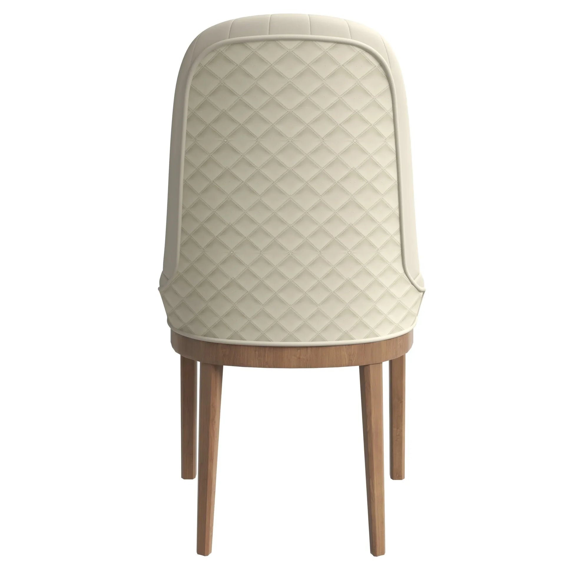 Verisma Dining Chair Upholstered in Leather with Diamond Stitching Back Design - Elax Furniture