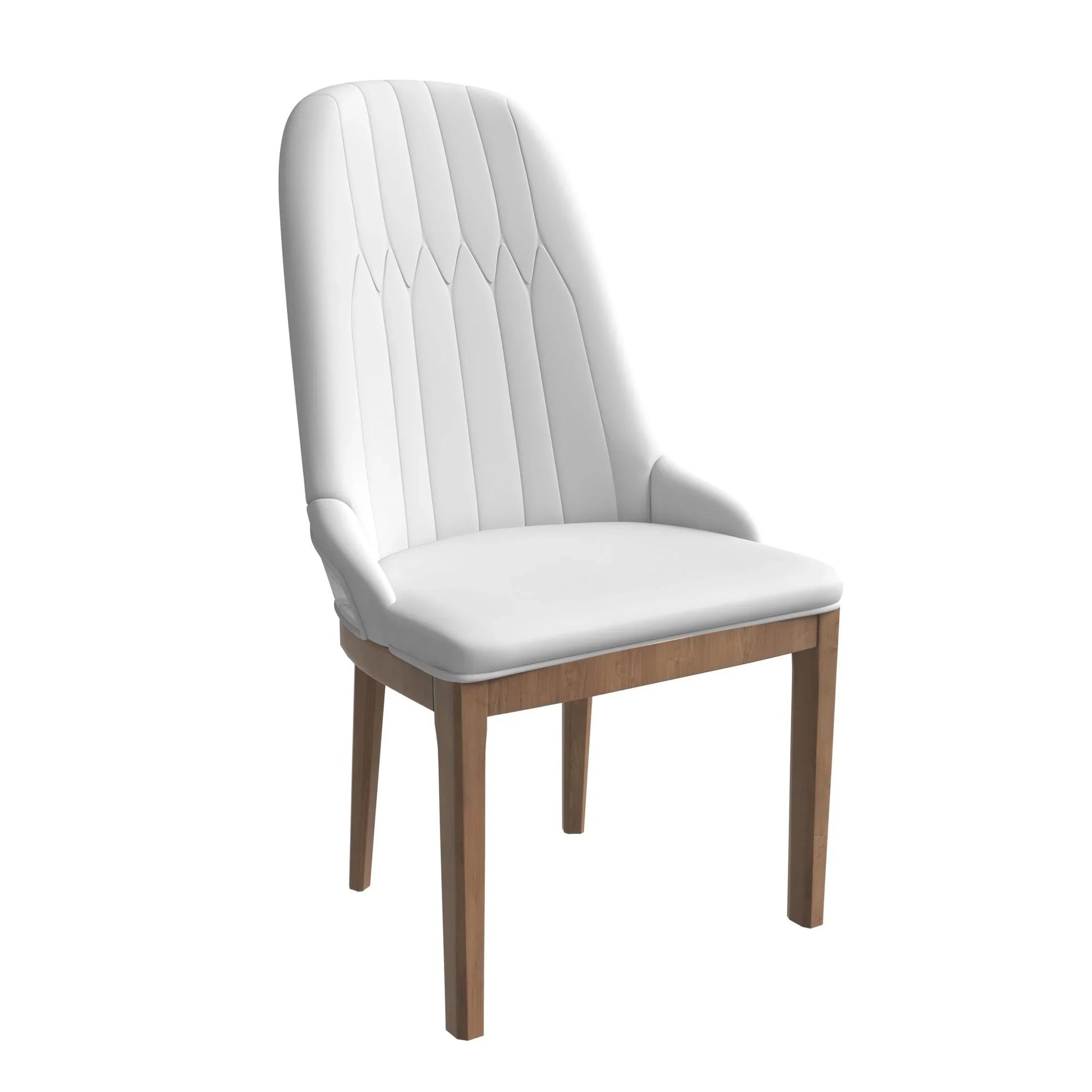 Verisma Dining Chair Upholstered in Leather with Diamond Stitching Back Design - Elax Furniture