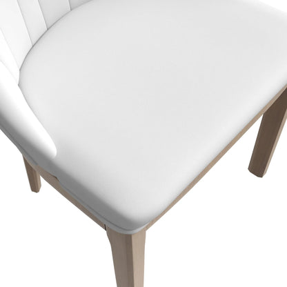 Verisma Dining Chair Upholstered in Leather with Diamond Stitching Back Design - Elax Furniture