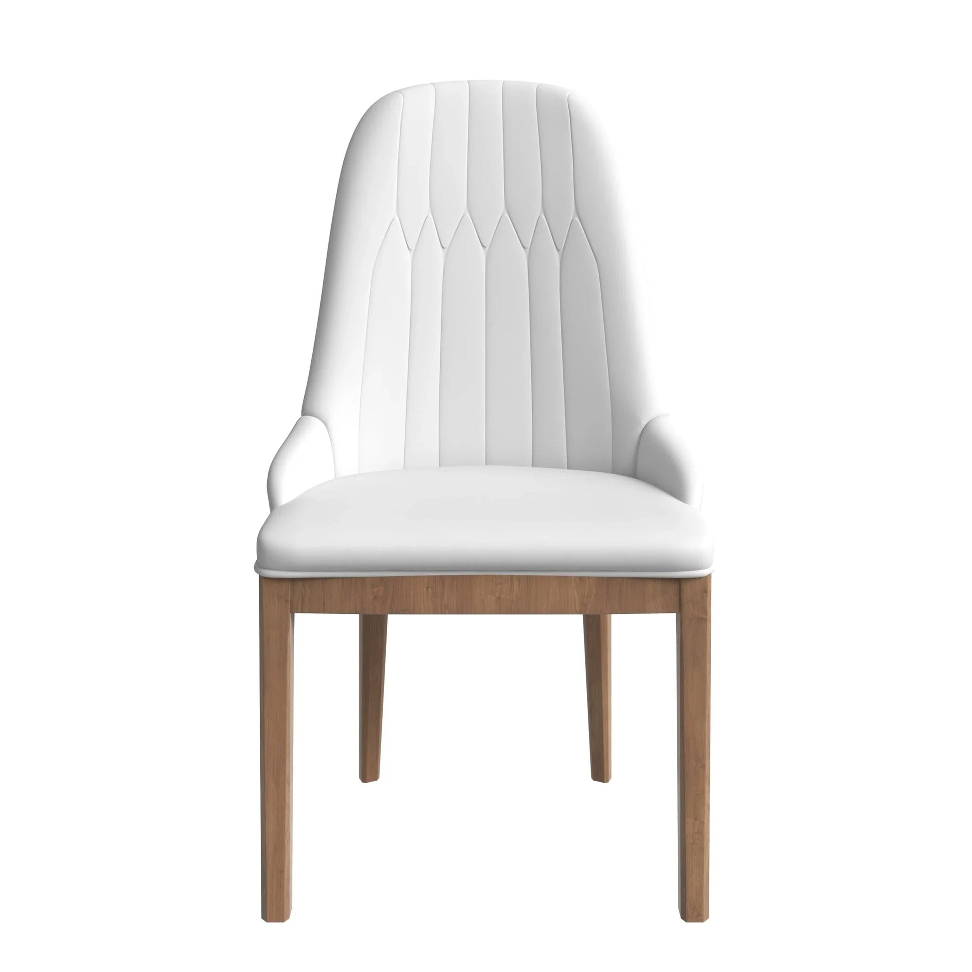 Verisma Dining Chair Upholstered in Leather with Diamond Stitching Back Design - Elax Furniture