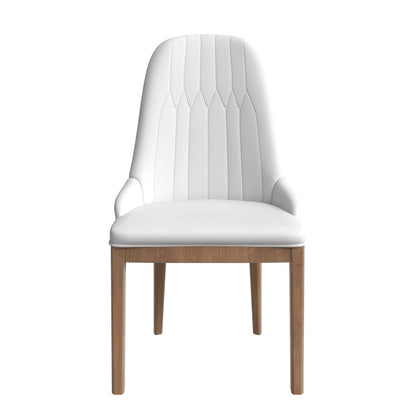 Verisma Dining Chair Upholstered in Leather with Diamond Stitching Back Design - Elax Furniture