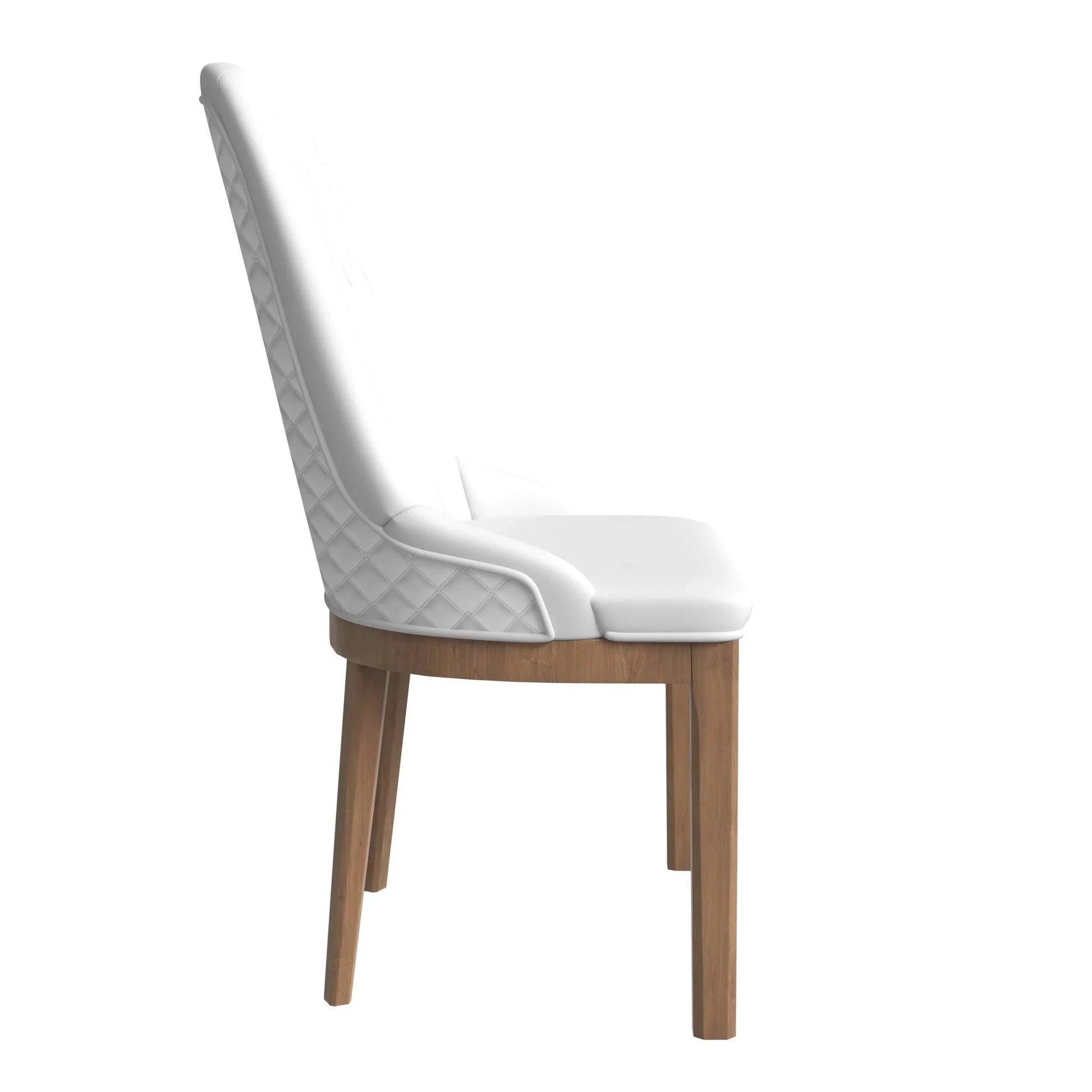 Verisma Dining Chair Upholstered in Leather with Diamond Stitching Back Design - Elax Furniture