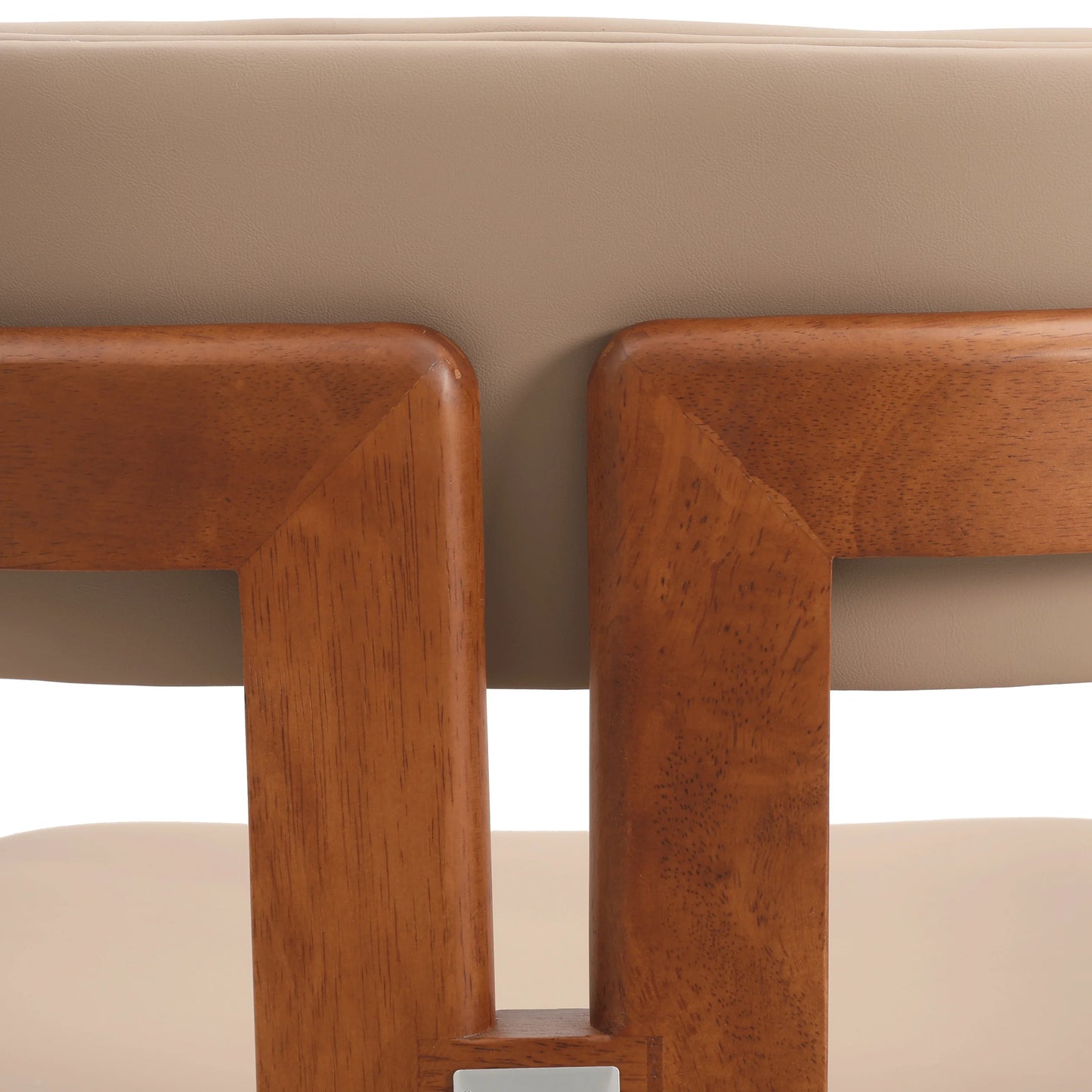 Velo Series Dining Chair with Upholstered Leather and Rubberwood Legs - Elax Furniture