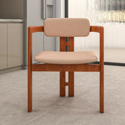 Velo Series Dining Chair with Upholstered Leather and Rubberwood Legs - Elax Furniture