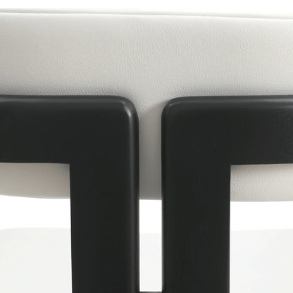 Velo Series Dining Chair with Upholstered Leather and Rubberwood Legs - Elax Furniture