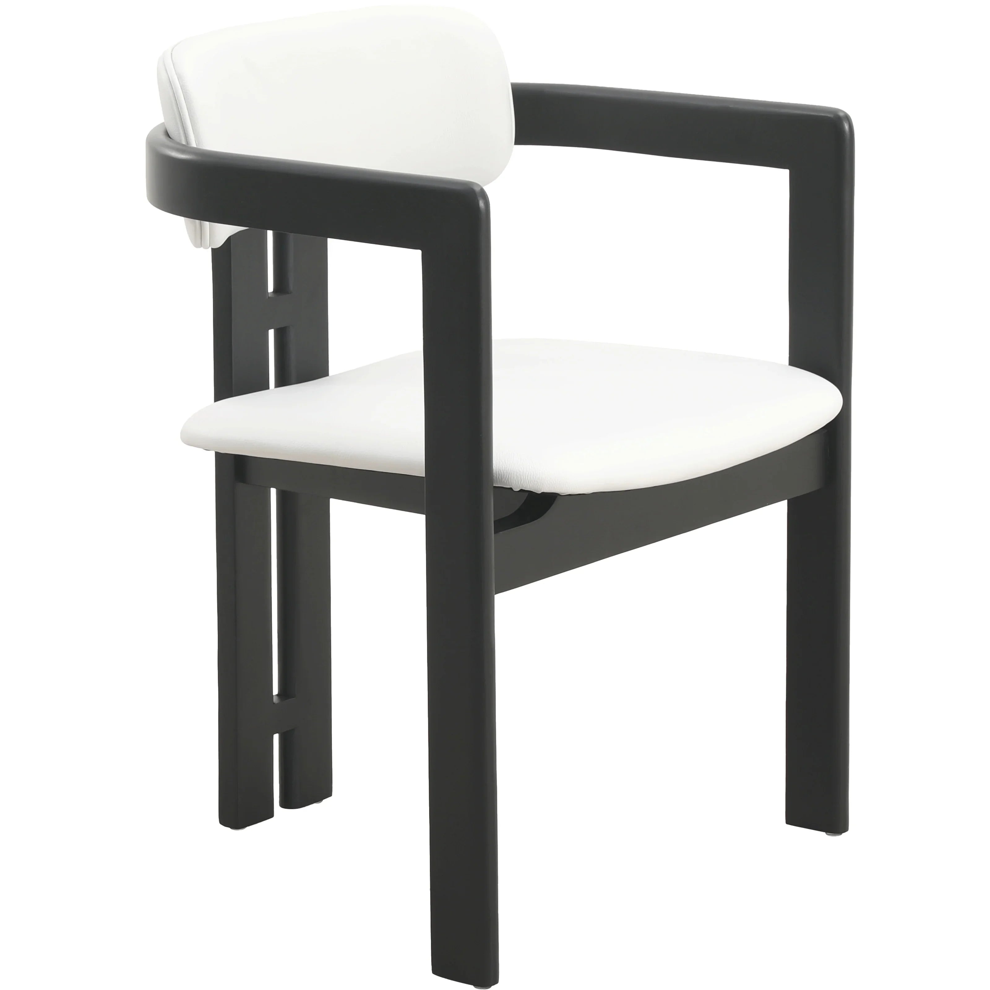 Velo Series Dining Chair with Upholstered Leather and Rubberwood Legs - Elax Furniture