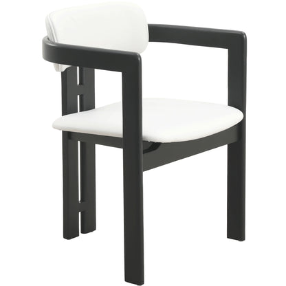 Velo Series Dining Chair with Upholstered Leather and Rubberwood Legs - Elax Furniture