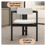 Velo Series Dining Chair with Upholstered Leather and Rubberwood Legs - Elax Furniture