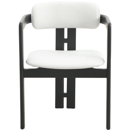 Velo Series Dining Chair with Upholstered Leather and Rubberwood Legs - Elax Furniture