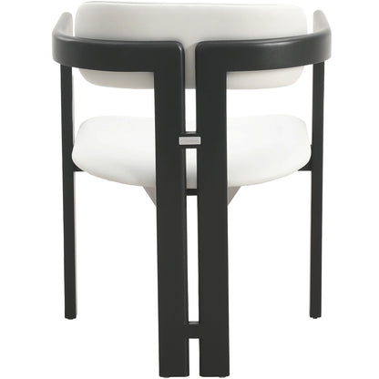 Velo Series Dining Chair with Upholstered Leather and Rubberwood Legs - Elax Furniture