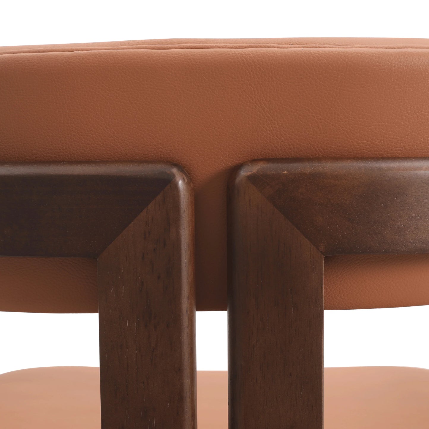 Velo Series Dining Chair with Upholstered Leather and Rubberwood Legs - Elax Furniture