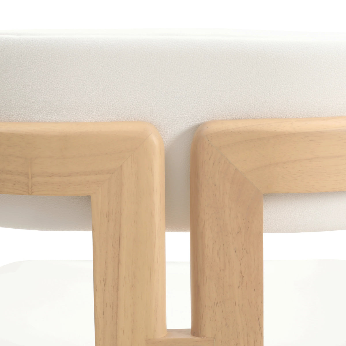 Velo Series Dining Chair with Upholstered Leather and Rubberwood Legs - Elax Furniture