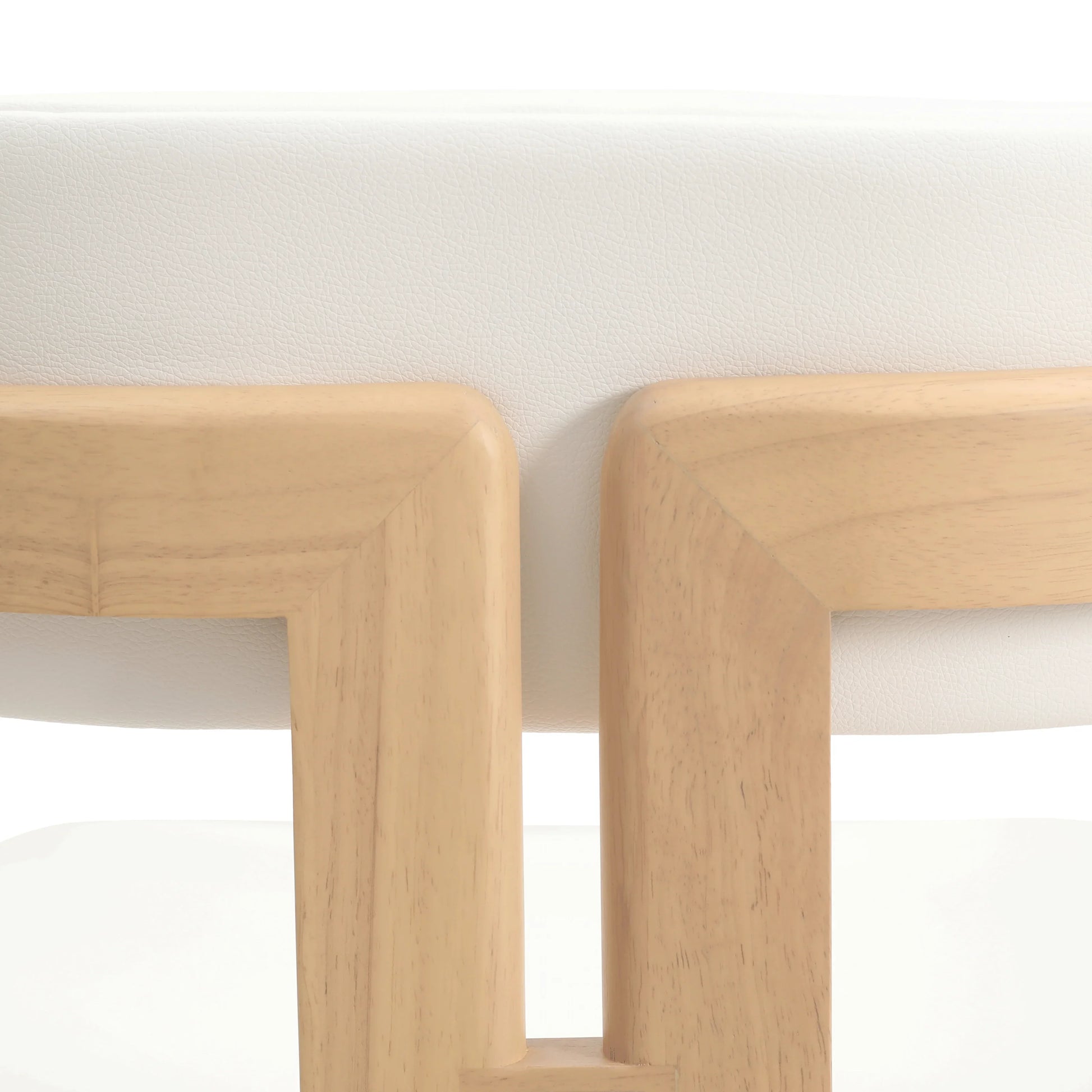 Velo Series Dining Chair with Upholstered Leather and Rubberwood Legs - Elax Furniture