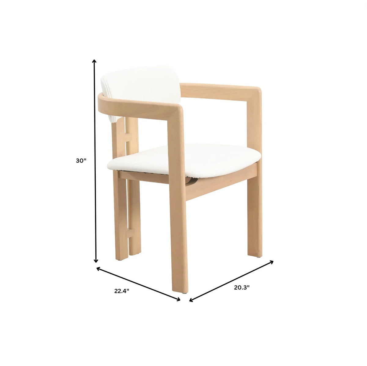 Velo Series Dining Chair with Upholstered Leather and Rubberwood Legs - Elax Furniture