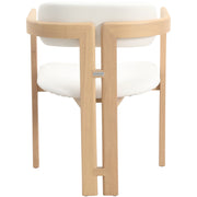 Velo Series Dining Chair with Upholstered Leather and Rubberwood Legs - Elax Furniture