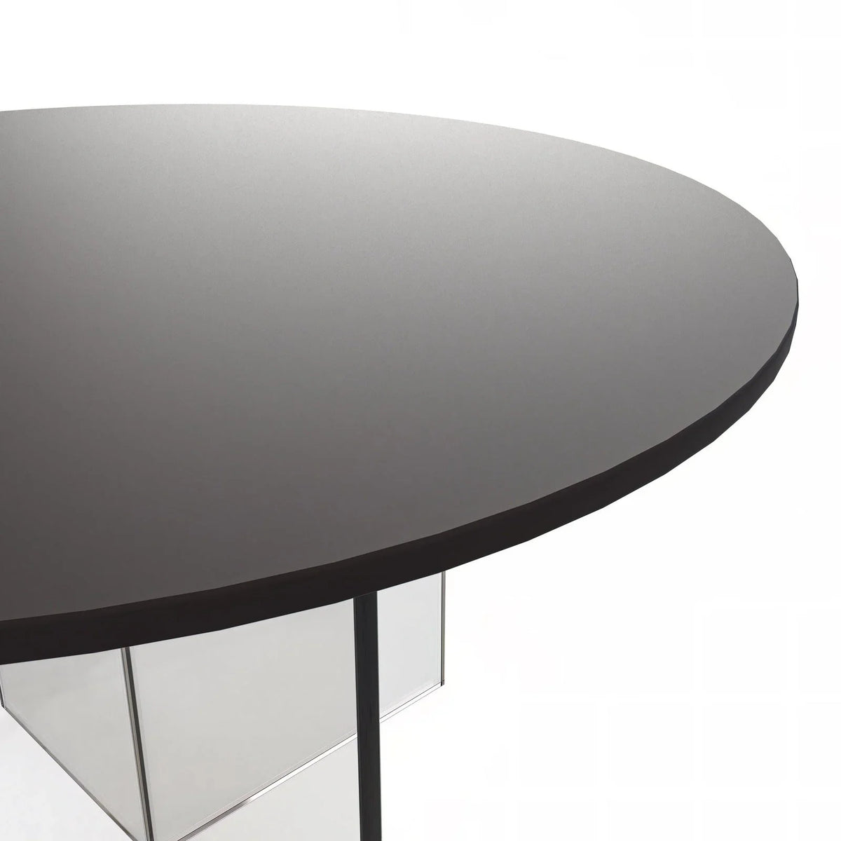 Valore Side Table with Round MDF Tabletop and Sturdy Acrylic Cross Base - Elax Furniture