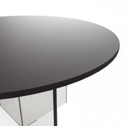 Valore Side Table with Round MDF Tabletop and Sturdy Acrylic Cross Base - Elax Furniture