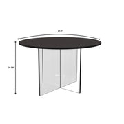 Valore Side Table with Round MDF Tabletop and Sturdy Acrylic Cross Base - Elax Furniture